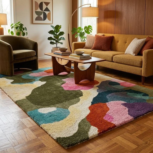 Hand tufted floral - tufted,